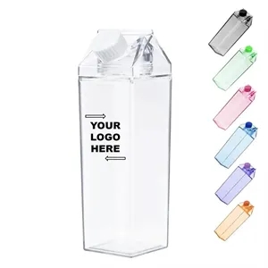 34oz Transparent Milk Carton Water Bottle