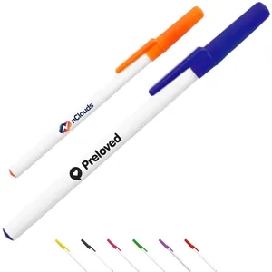 Promotional Ballpoint Pen w/ Colored cap & Accent