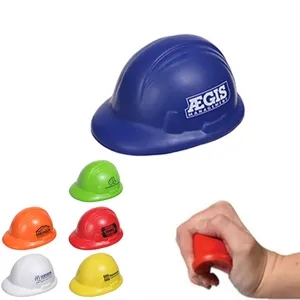 Custom Logo PU Stress Reliever Ball Safety Helmet Shaped