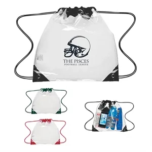 Touchdown Clear Drawstring Backpack