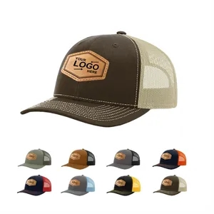 Leather Patch Trucker Hats