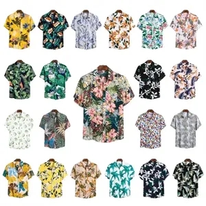 Customized Full Printing Hawaiian Men T Shirts