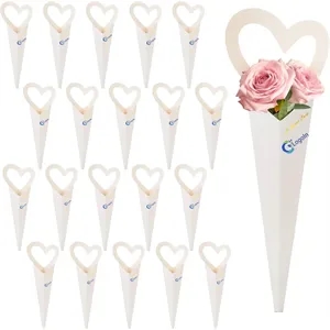 Single Flower Wrapping Paper Heart Box Gift Bag Wedding