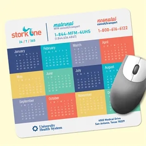 Vynex® Heavy Duty 7.5 x 8 x 1/8 Hard Calendar Mouse Pad