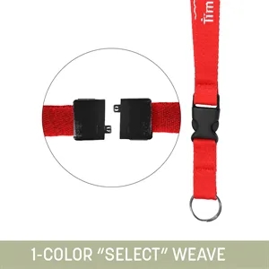 3/4" Woven Detachable Lanyard - "Select" Weave