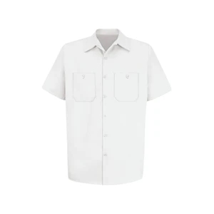 Red Kap Shirts - Men's Short Sleeve Wrinkle-Resistant Cot...