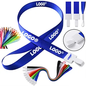 Custom Logo Thickened One Piece Buckle Safety Lanyard Printed Logo