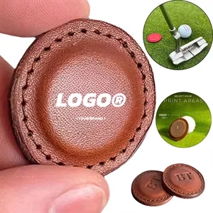 Custom Logo Personalized Leather Golf Ball Markers Unique Customizable