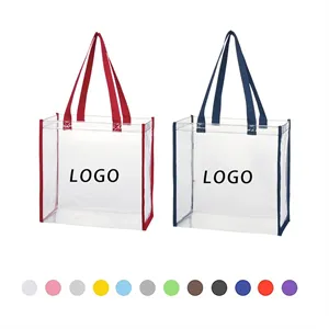 Custom Logo Custom Transparent PVC Tote Bag