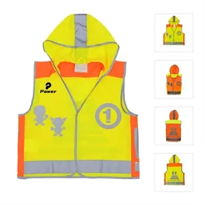 High Visibility Kids Safety Vest w/ Reflective Strip