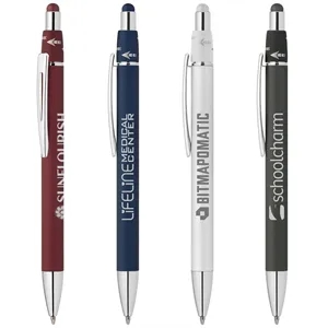 Orbit Spinner Chrome Metal Pen with Stylus