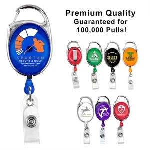 Oberlin Carabiner Style Retractable Badge Reel