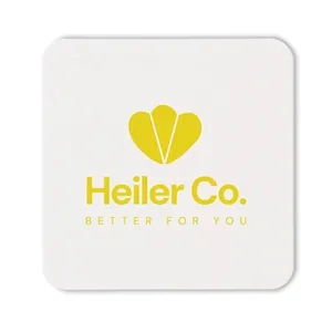 Foil Stamped 40 pt. White Square Coaster