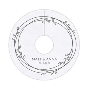 40 pt High Density Coaster, 2.75" Wine Tag