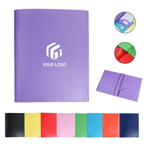 Versatile durable  portable double pocket plastic folder