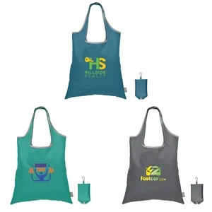 Santorini RPET - Recycled Foldaway Shopping Tote Bag