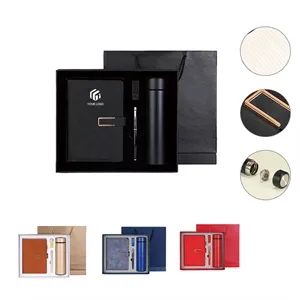 4Pcs Pen Notebook Gift Box Flash Drive Flask Insulated Cup