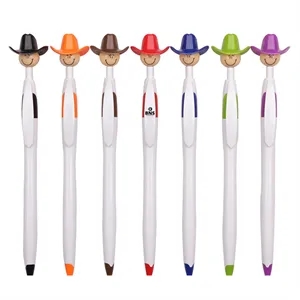 Novelty Cowboy Hat Smiley Ballpoint Pens Cartoon Pens
