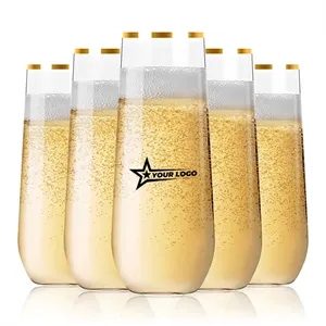 Plastic Shatterproof Cocktail Stemless Champagne Flutes