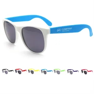 White Frame Classic Wedding Party Favors Neon Sunglasses