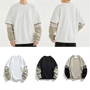 Long-sleeve Colorblock Crewneck Sweatshirt