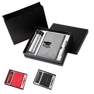 Business Gift Set W/Giftbox Pen Notebook Insulated Bottle