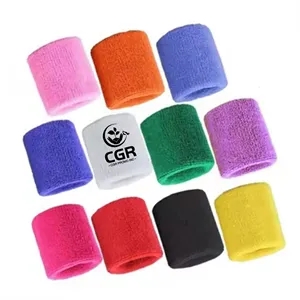 Embroidered Cotton Sport Wrist Sweatbands