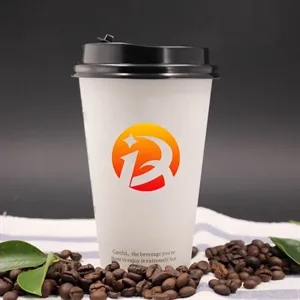 16oz Disposable Coffee Paper Cup with Lid