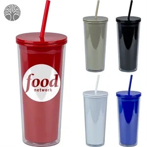 24 Oz Recycled Double-wall Plastic Tumbler
