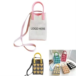 Christmas Knit Tote Bags Wedding Favor Crossbody