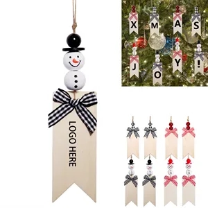 Christmas Snowman Name Tag Tree Decoration Labels