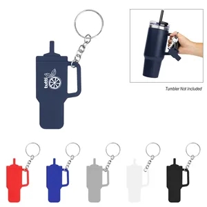 Custom Tumbler Shaped Silicone Key Ring