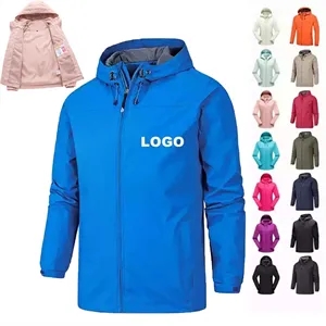 Custom Logo Male And Female Custom Logo Waterproof Windbreaker Jackets