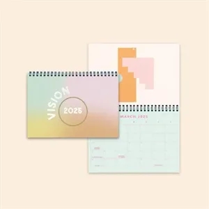 CALENDAR - SMALL - HORIZONTAL - TEXT WEIGHT WITH COLOR GUTS