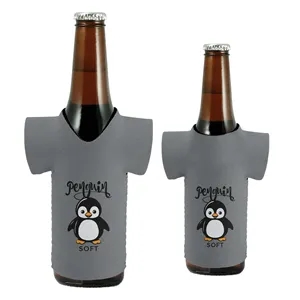 V-Neck T-Shirt Shaped 12 Oz Bottle Kooler w/ Custom Logo