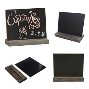 Double Sided Wooden Mini Chalkboard Sign Decor with Stand