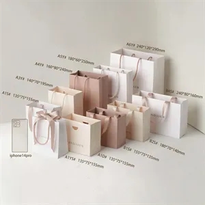 Colorful Tote Favor Gift Bags with Ribbon Handles for Events