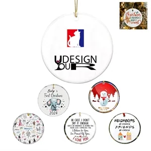 Custom Full Color Acrylic Christmas Ornament MOQ50