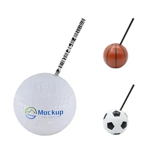 15oz Basketball Football Golf Ball Plastic Straw Cup