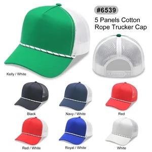 Golf trucker cap with rope