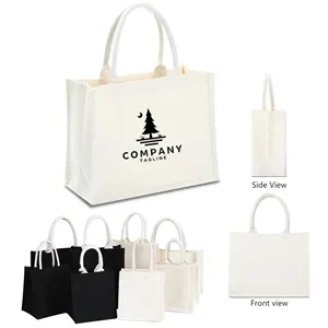 Custom Burlap Canva Tote Bag