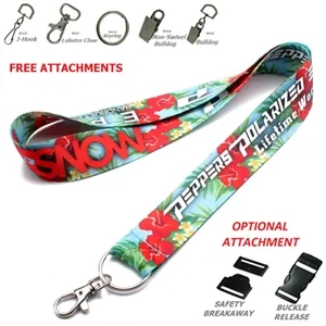 3/4" Full Color Sublimation Lanyard