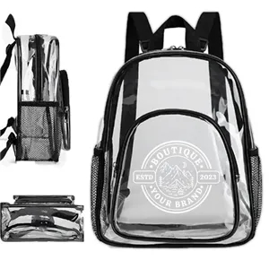 PVC Clear Backpack Durable Bag Stadium Approved Lightweight