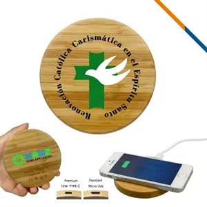 Custom Logo Timber Wireless Charger