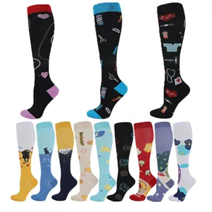 Custom Elastic Compression Socks For Sports Health In Stock