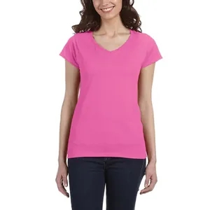 Ladies Preshrunk Cotton V-Neck T-Shirt