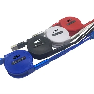 Three-In-One Multi-Function Charging Telescoping Data Cable