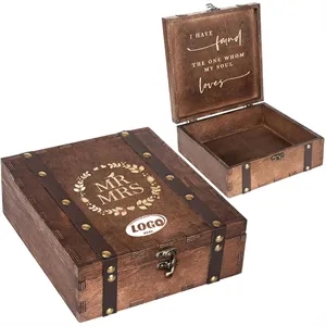 Wedding Keepsake Box With Lids Wood