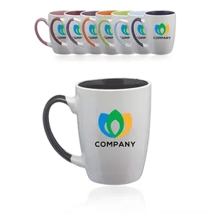 12 Oz. Ceramic Dual Colored Coffee Mugs