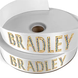 1 1/2" Badge Satin Ribbon - 50yd Roll - Sparkle